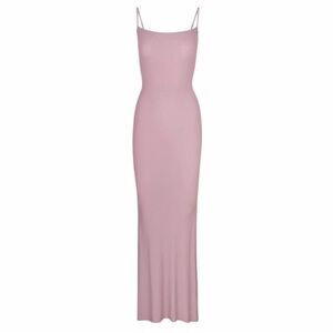 Skims Soft Lounge Long  ribbed maxi Slip Dress - Orchid size 2XL